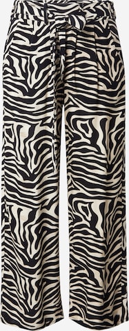 Hailys Wide leg Pleat-Front Pants 'Ci44ra' in Black: front