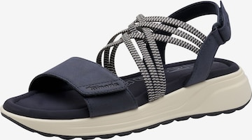 Sandales Tamaris en bleu : devant