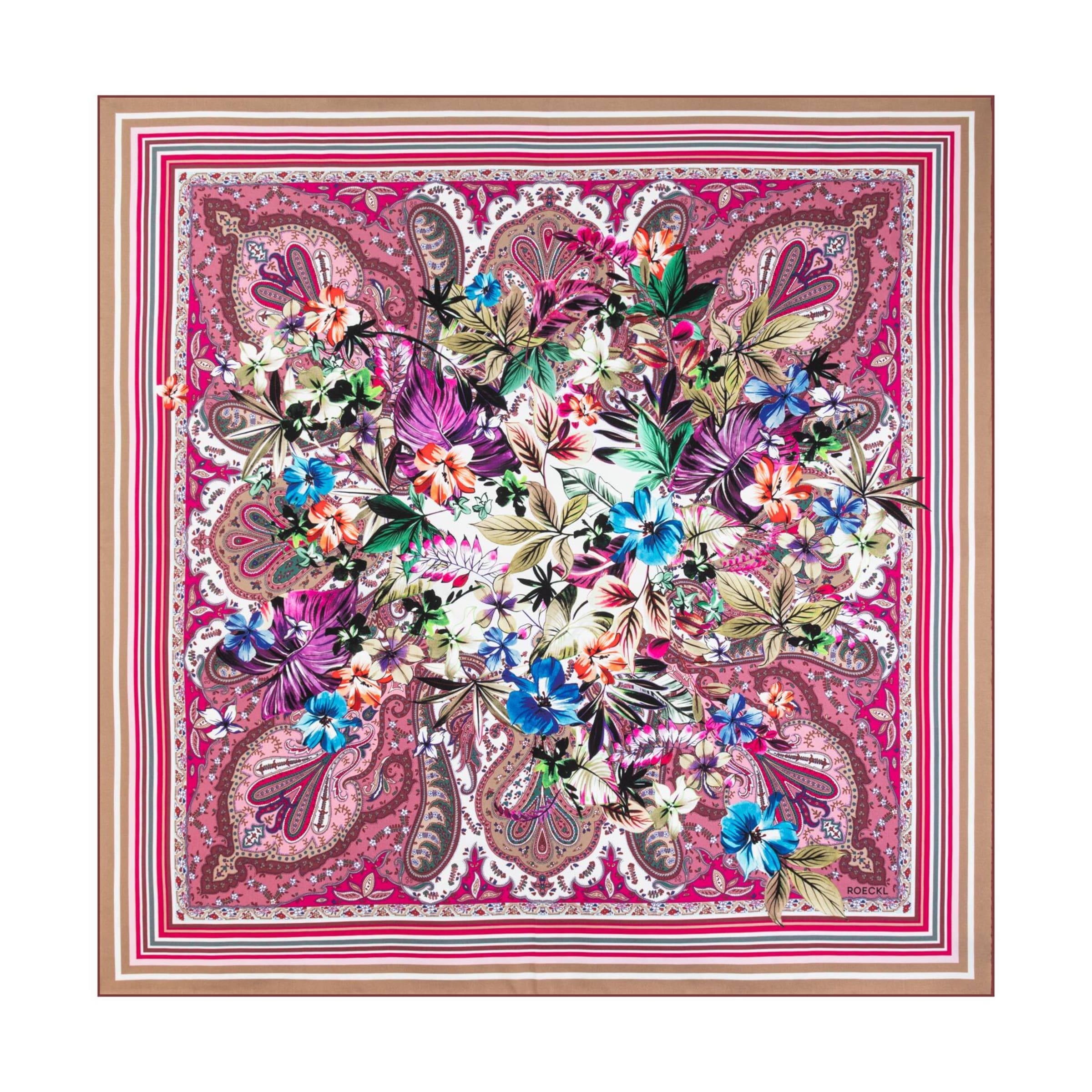 Foulard 'The Art of Flowers' Roeckl en mélange de couleurs