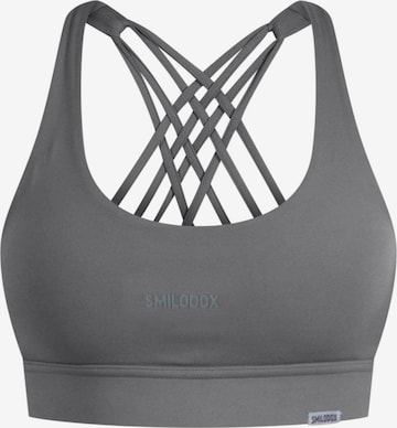 Smilodox Bustier Sport bh 'Advance Pro' in Grijs: voorkant