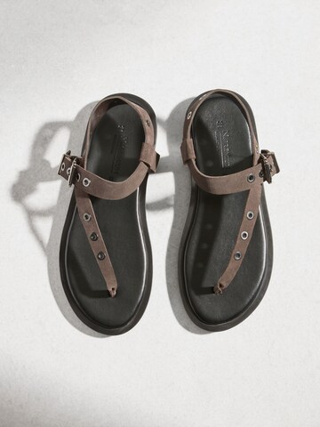 Next T-Bar Sandals in Brown