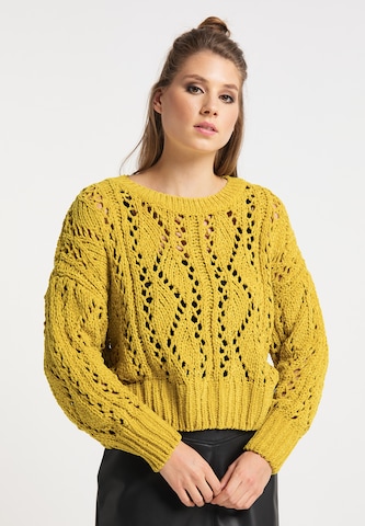 myMo ROCKS Pullover in Gelb: Vorderseite