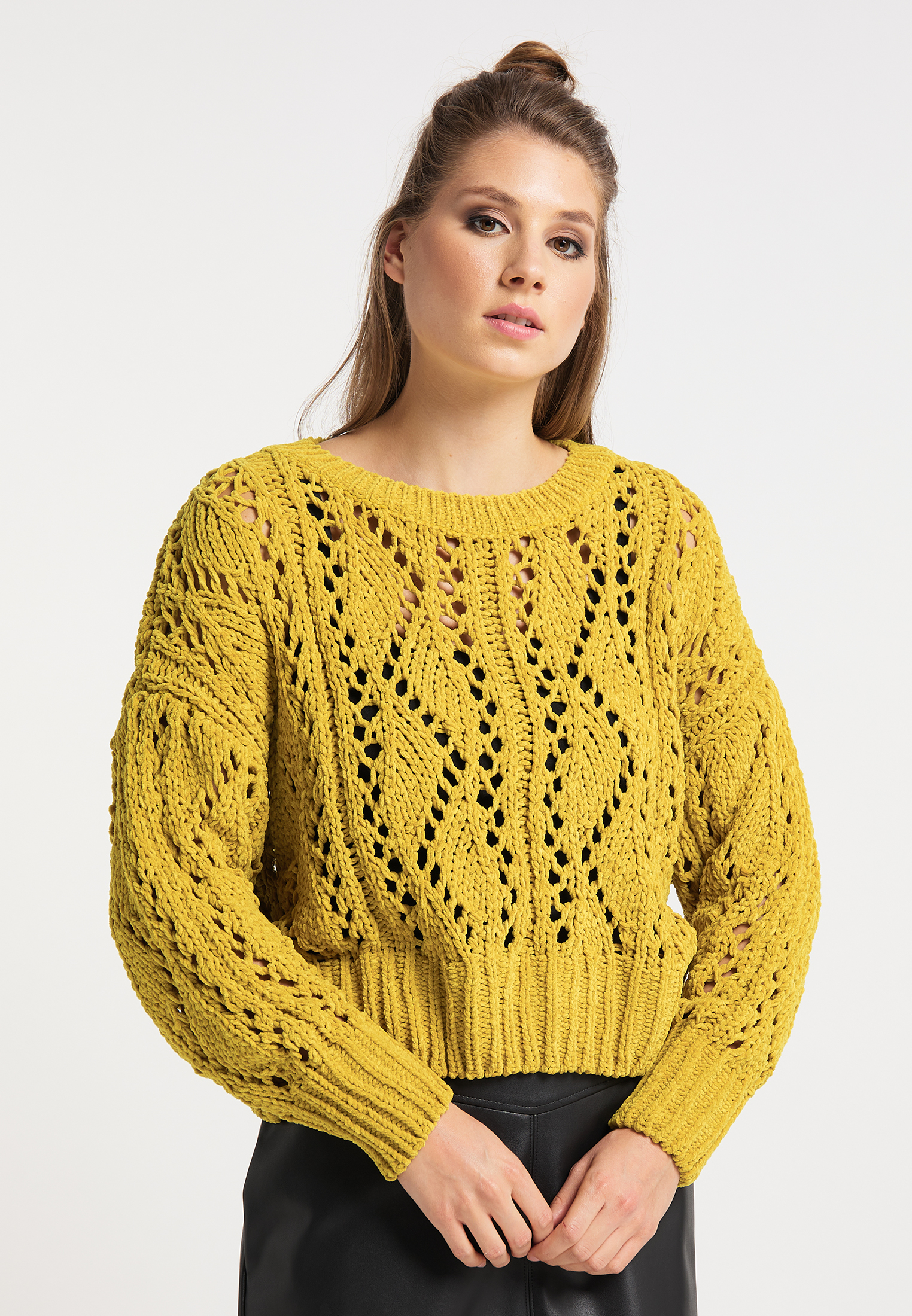 82g3I Donna myMo ROCKS Pullover in Giallo 
