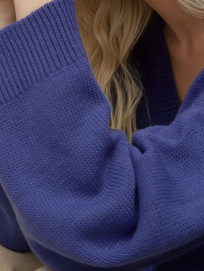 Hiccup Oversized trui in de kleur Blauw, Productweergave