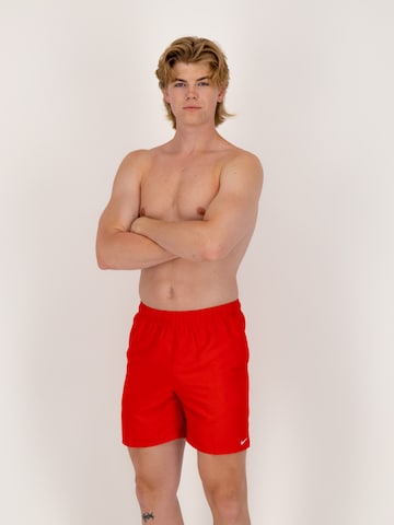 Nike Swim Athletic Swim Trunks in Red: front