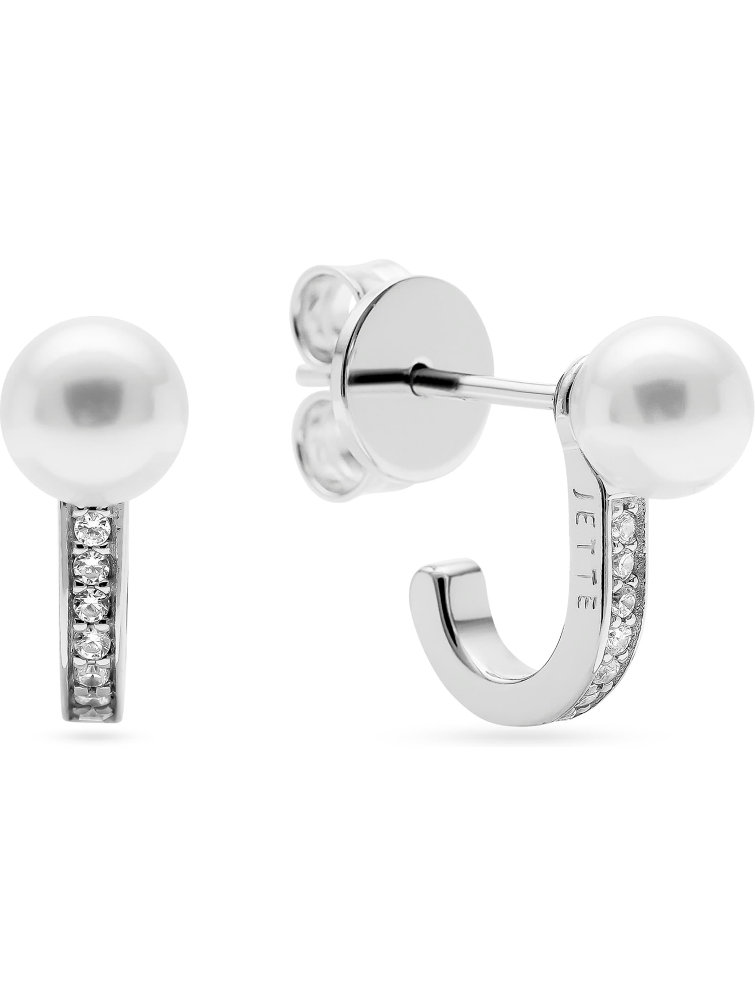 JETTE Earrings in Silver: front