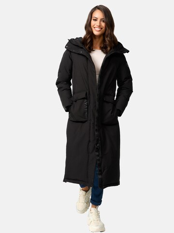 NAVAHOO Winter coat 'Wolkenfrost XIV' in Black: front
