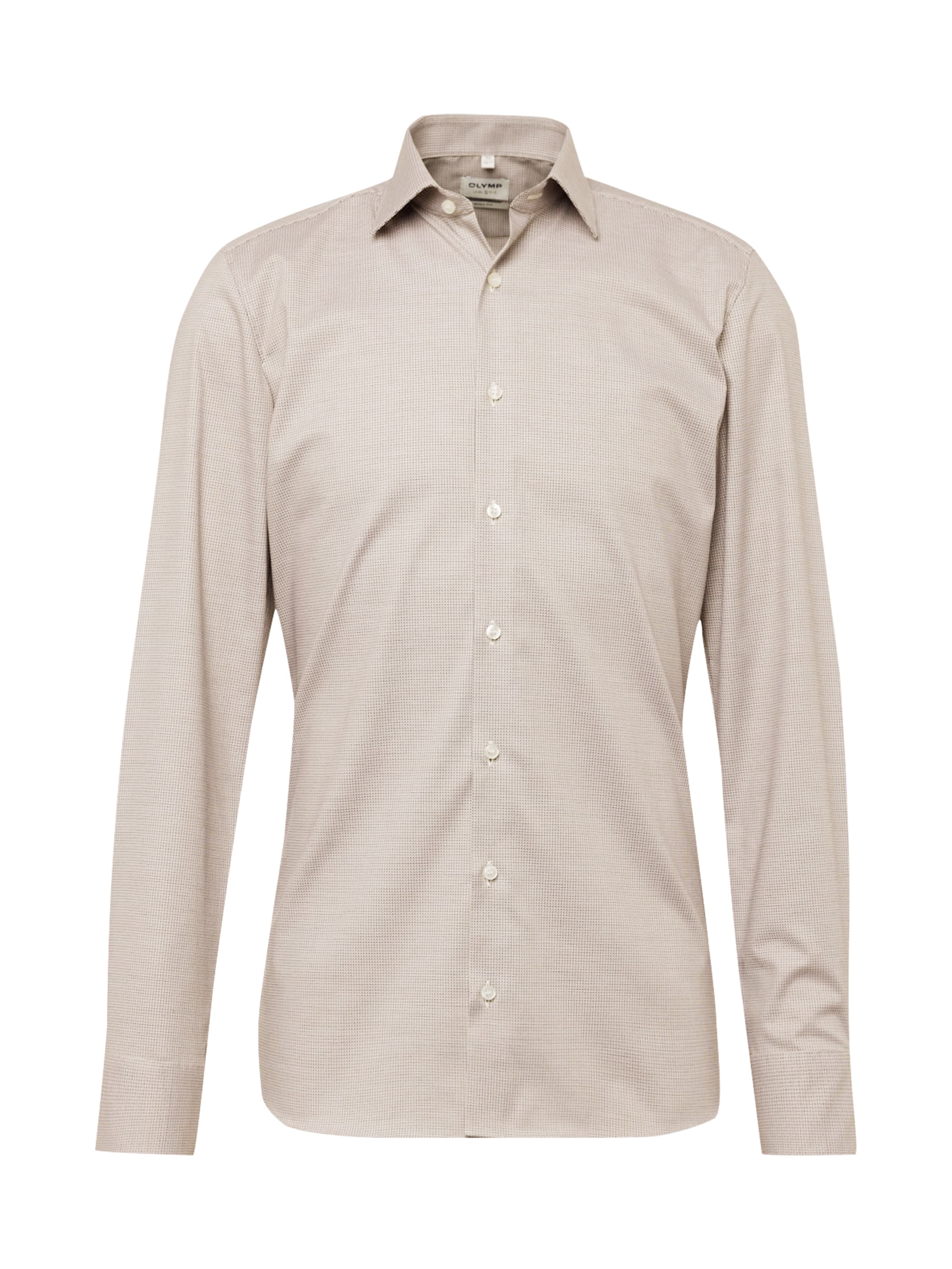 OLYMP Slim fit Button Up Shirt in Beige: front