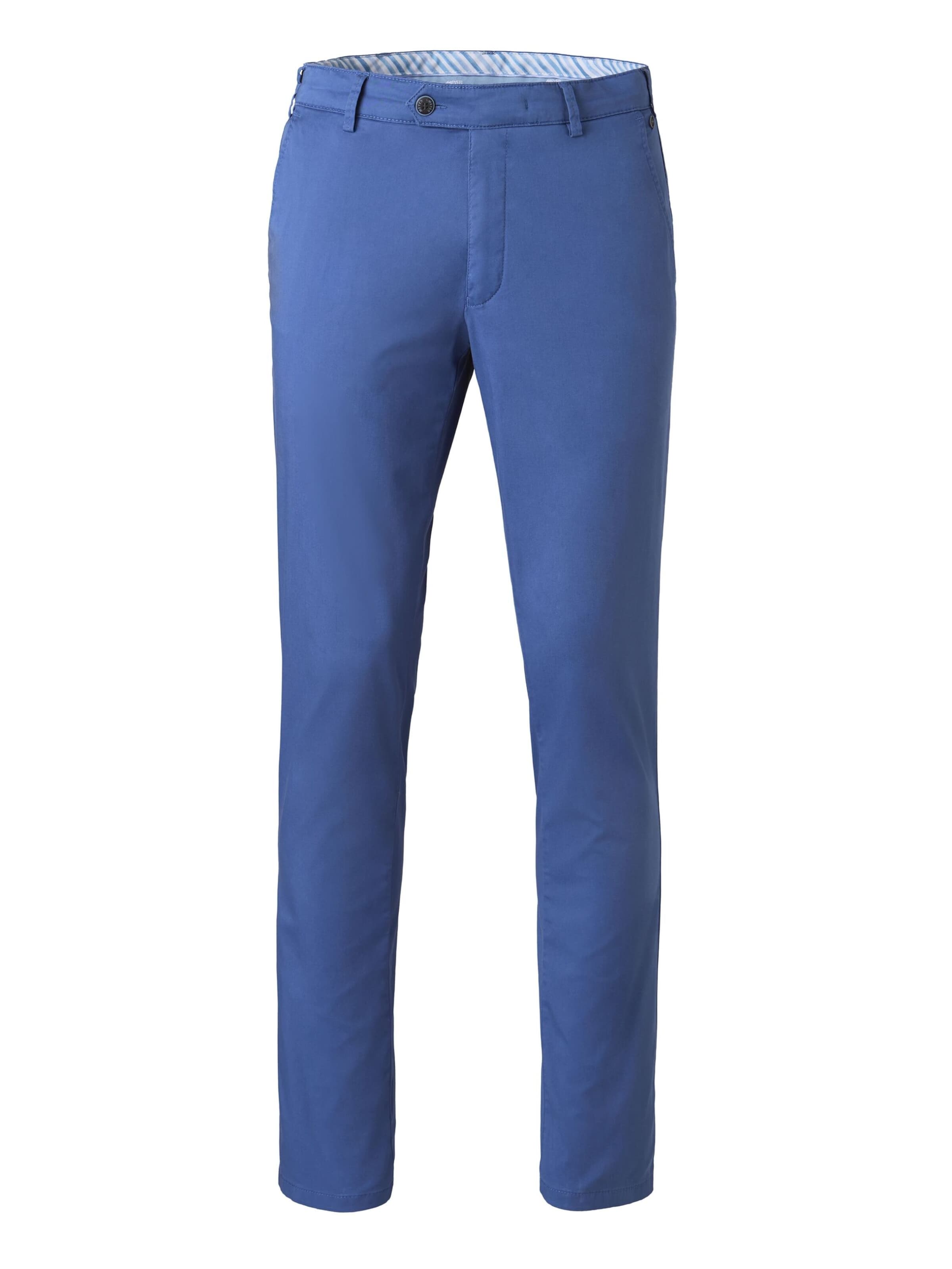 MEYER Chino trousers in Blue: front