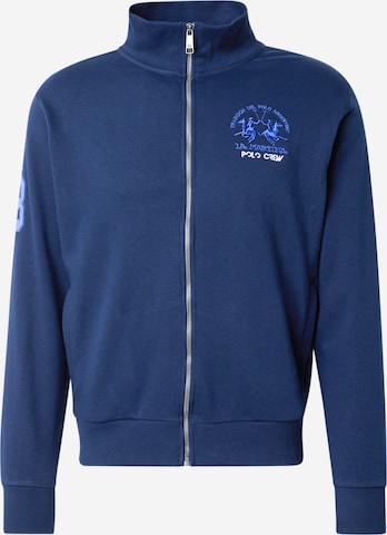 La Martina Bluza rozpinana w kolorze niebieski: przód