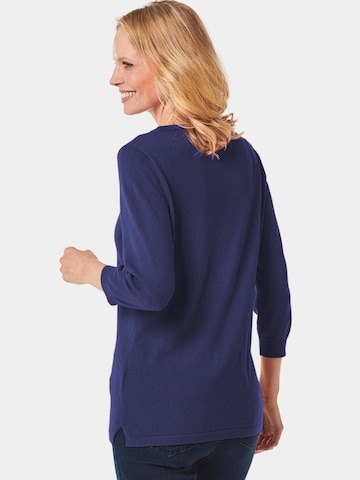 Goldner Pullover in Blau