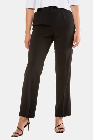 Ulla Popken Regular Pantalon 'Mandy' in Zwart: voorkant