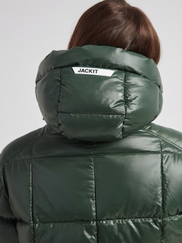 JACK1T Jacke ' EZ Boxed Ultra Lang Puffer Lux ' in Grün