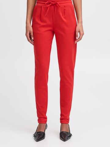 ICHI - Tapered Pantalón ' IHKate ' en rojo