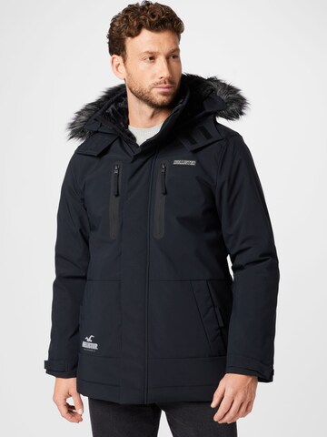 Parka di mezza stagione di HOLLISTER in nero: frontale