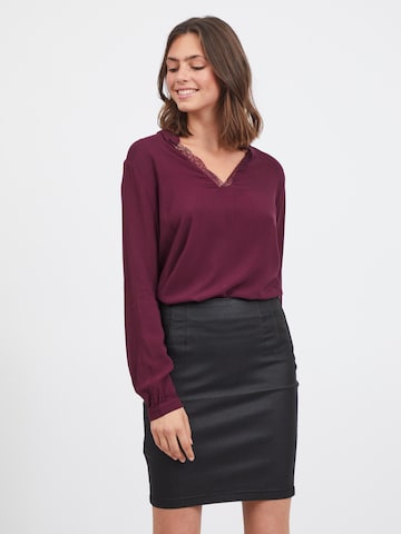 VILA - Blusa 'Chanet' em vermelho: frente