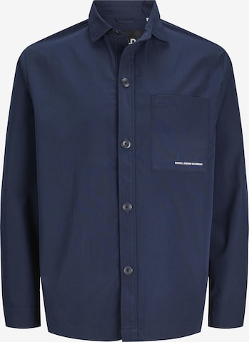 R.D.D. ROYAL DENIM DIVISION Comfort fit Button Up Shirt in Blue: front