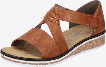 Rieker Sandals in Brown: front