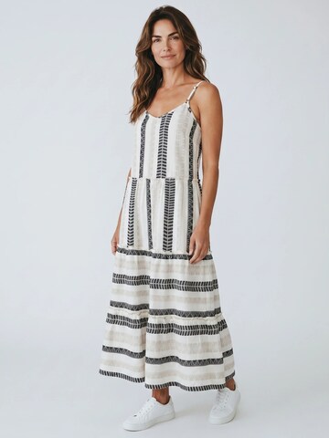 Abito estivo 'BEACHWEAR BEIGE & BLACK EMBROIDERY' di Pink Label in beige