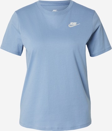 Nike Sportswear Majica 'Club Essential' | modra barva: sprednja stran
