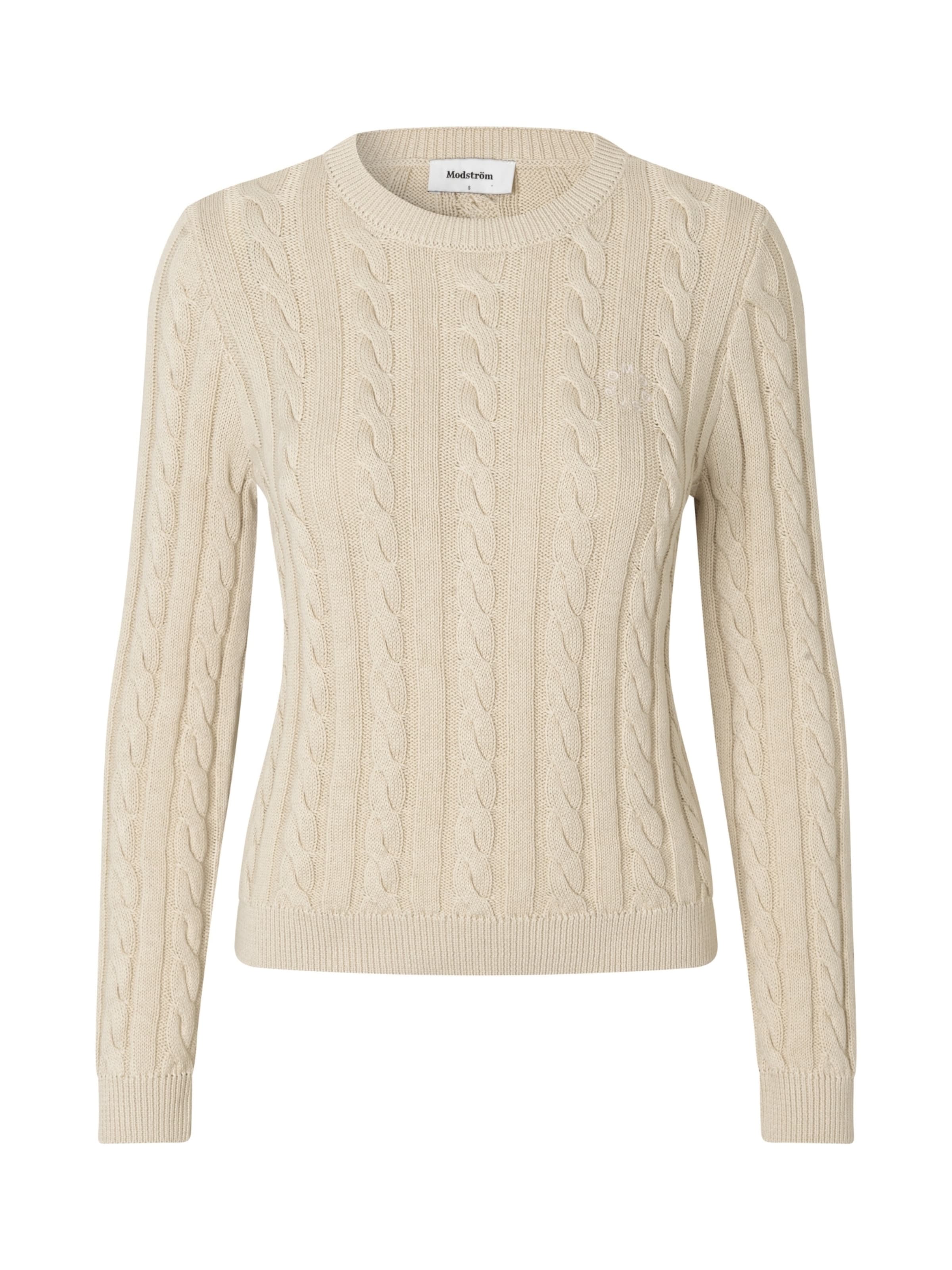 modström Sweater 'Sabre' in Beige: front