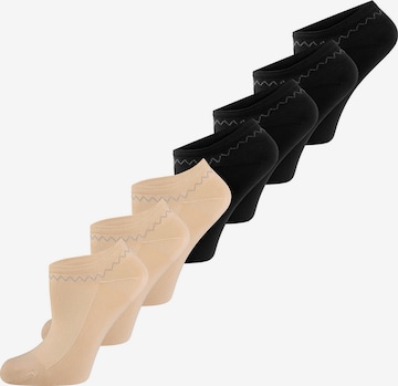 Nur Die - Calcetines invisibles ' Schuhsöckchen ' en beige: frente