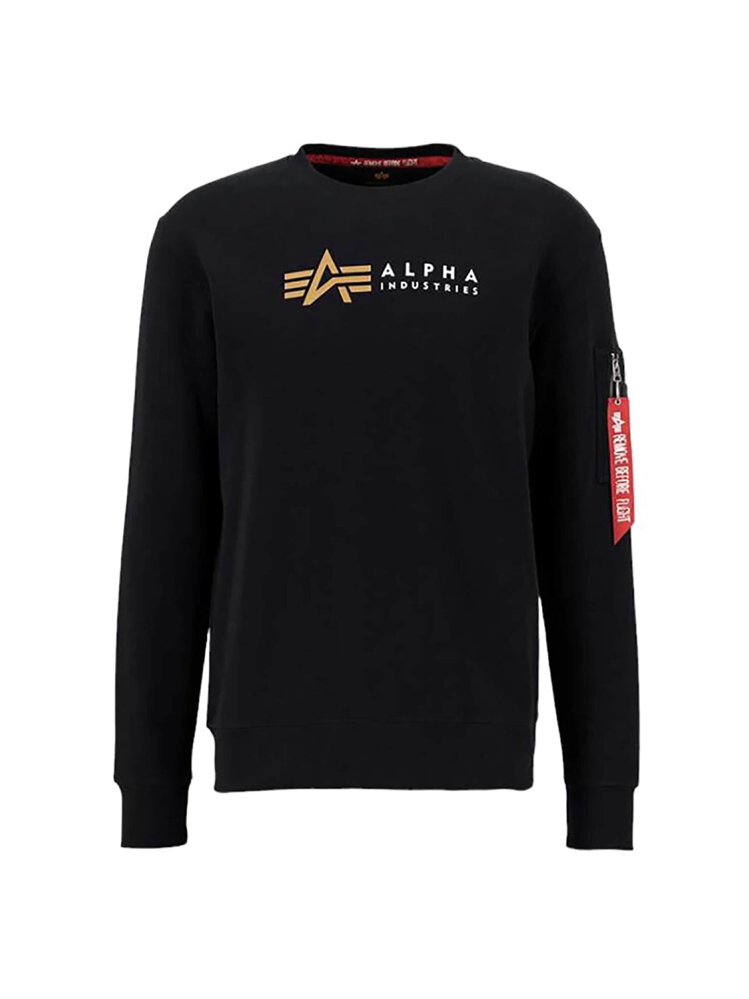 ALPHA INDUSTRIES Sweatshirt in Schwarz: Vorderseite