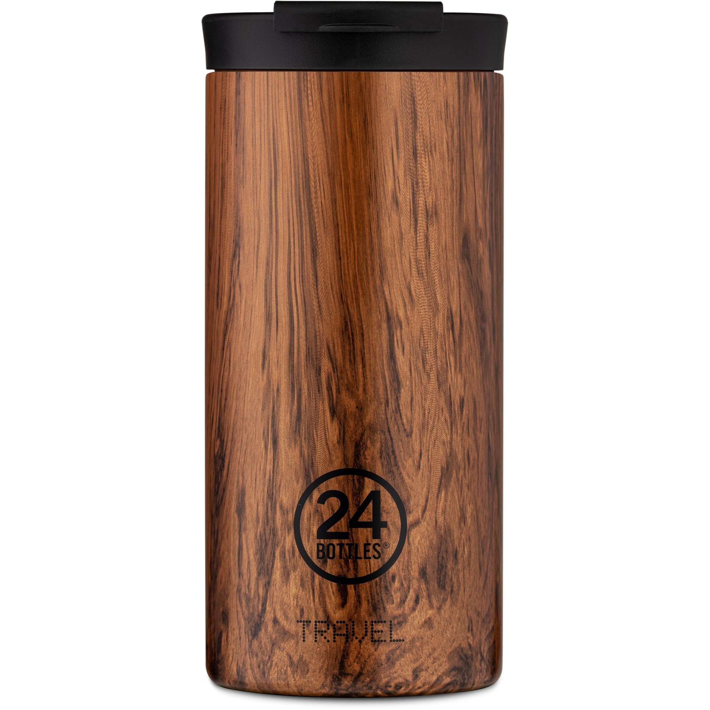 24Bottles Drinkfles 'Travel' in Bruin: voorkant