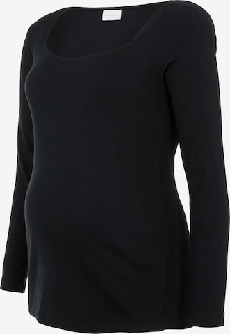 Mamalicious Curve T-shirt 'Naja' i svart: framsida