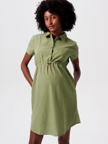 Esprit Maternity Shirt Dress in Green: front