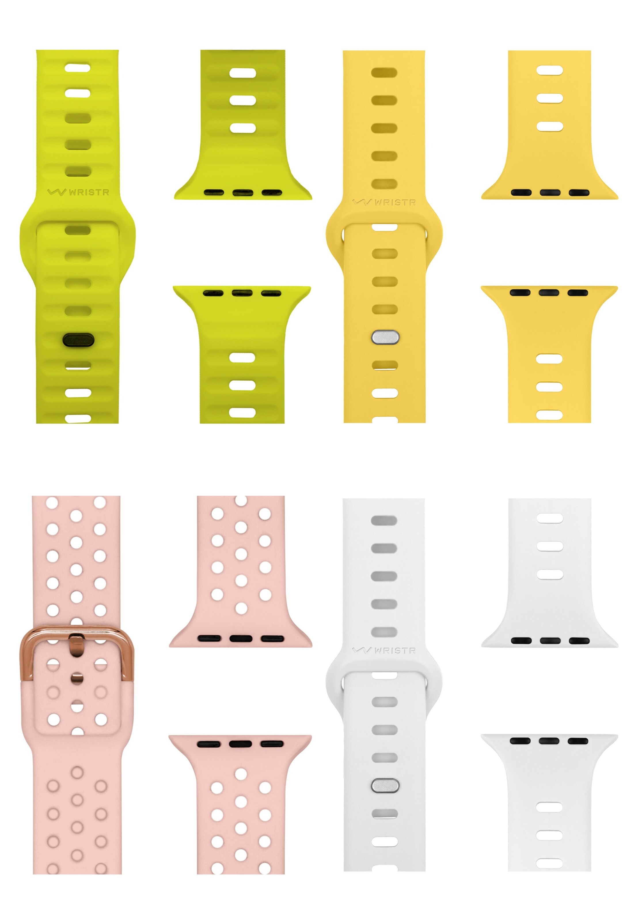 WRISTR Smartwatch-Armband 'Nova-Mento-Motus' in One Size in gelb / grün / weiß, Produktansicht