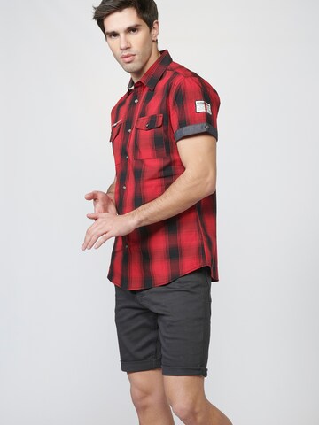 KOROSHI Regular Fit Hemd in Rot: predná strana
