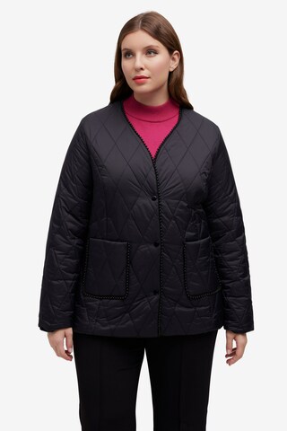 Ulla Popken Winter Jacket in Black: front