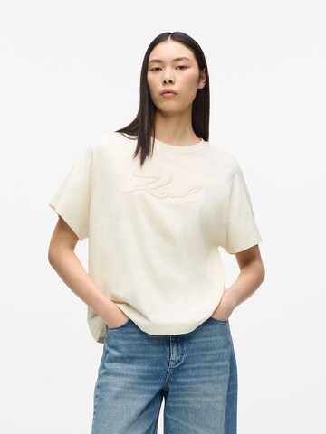 Karl Lagerfeld T-shirt i beige: framsida