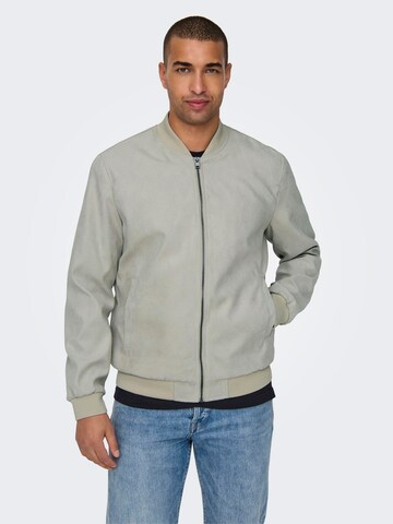 Only & Sons Between-Season Jacket 'Lucas' in Grey: front