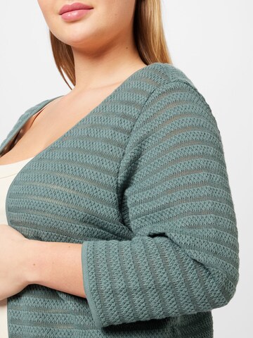 ONLY Carmakoma Knit Cardigan 'GROUP' in Green