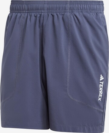 ADIDAS TERREX Regular Outdoor Pants 'Multi' in Blue: front