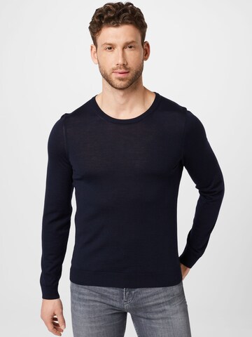 Pullover 'Leno' di BOSS Black in blu: frontale