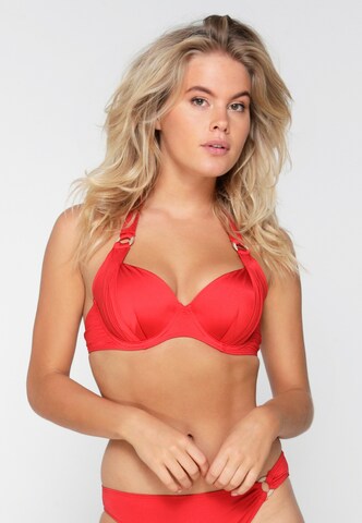 LingaDore Bikini Top in Red: front