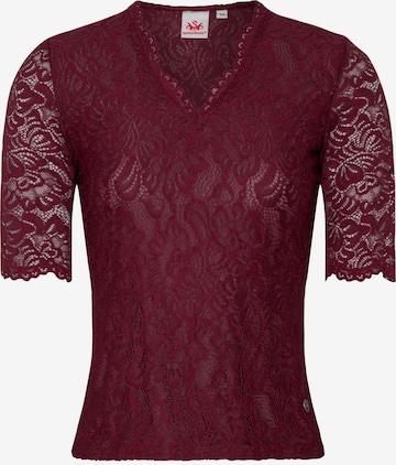 SPIETH & WENSKY Klederdracht blouse 'Arktis' in Rood: voorkant