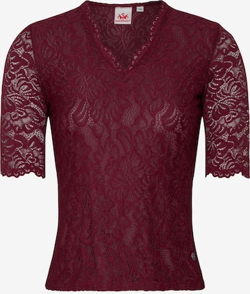 Blouse folklorique 'Arktis' SPIETH & WENSKY en rouge : devant