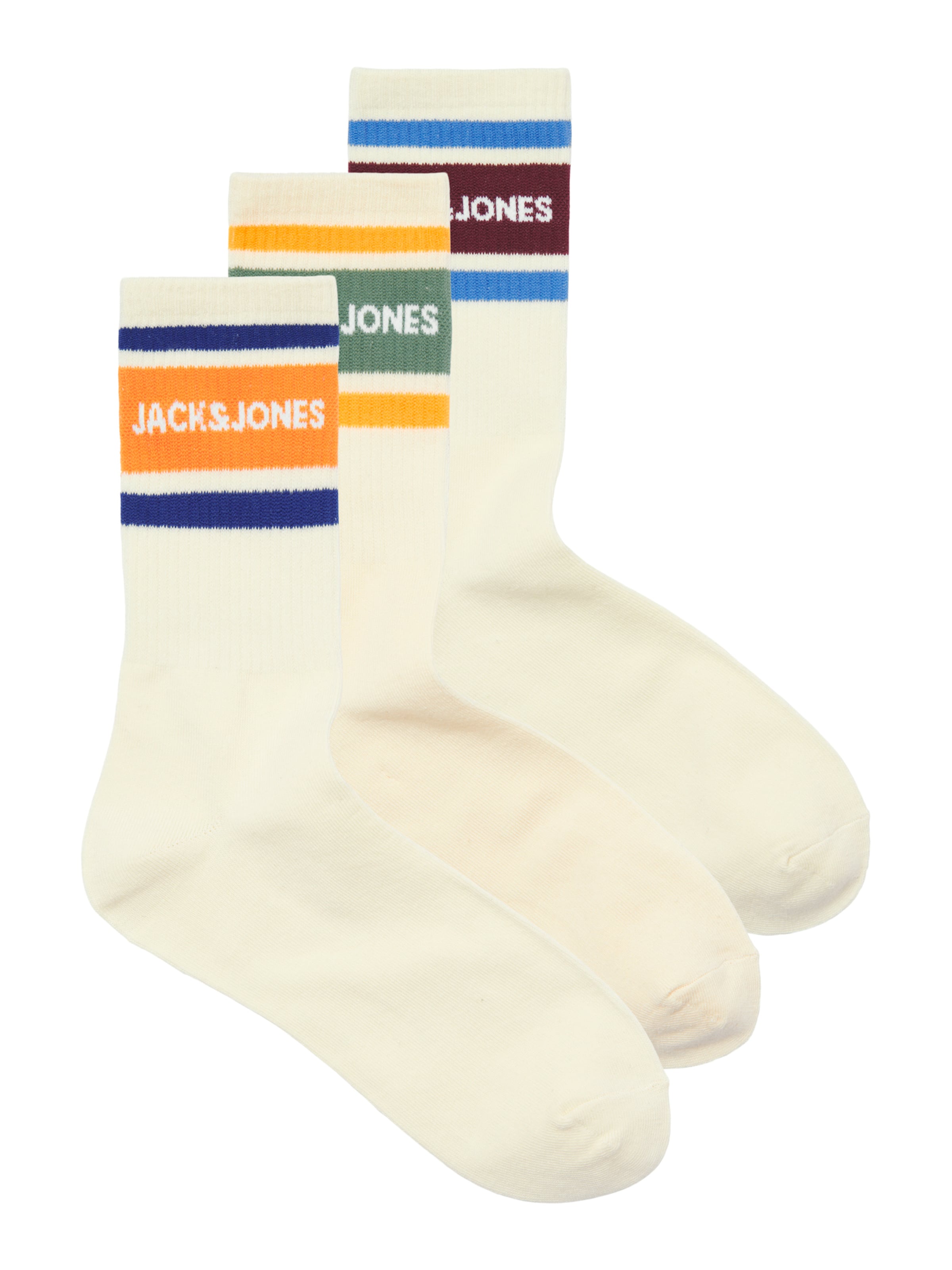 JACK & JONES Calcetines 'JACNICE' en crema / azul / verde / naranja, Vista del producto