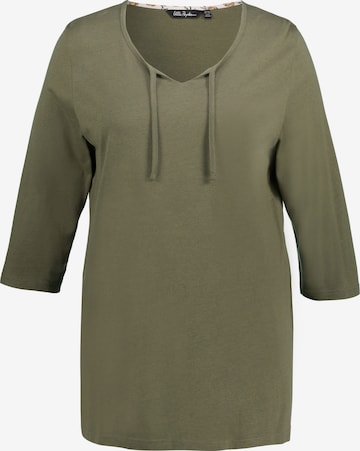 Ulla Popken Pajama Shirt in Green: front