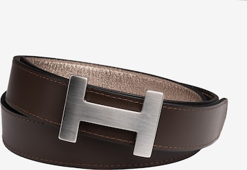 Handmade by CASSANDRA Belt 'two sides' in Brown: front