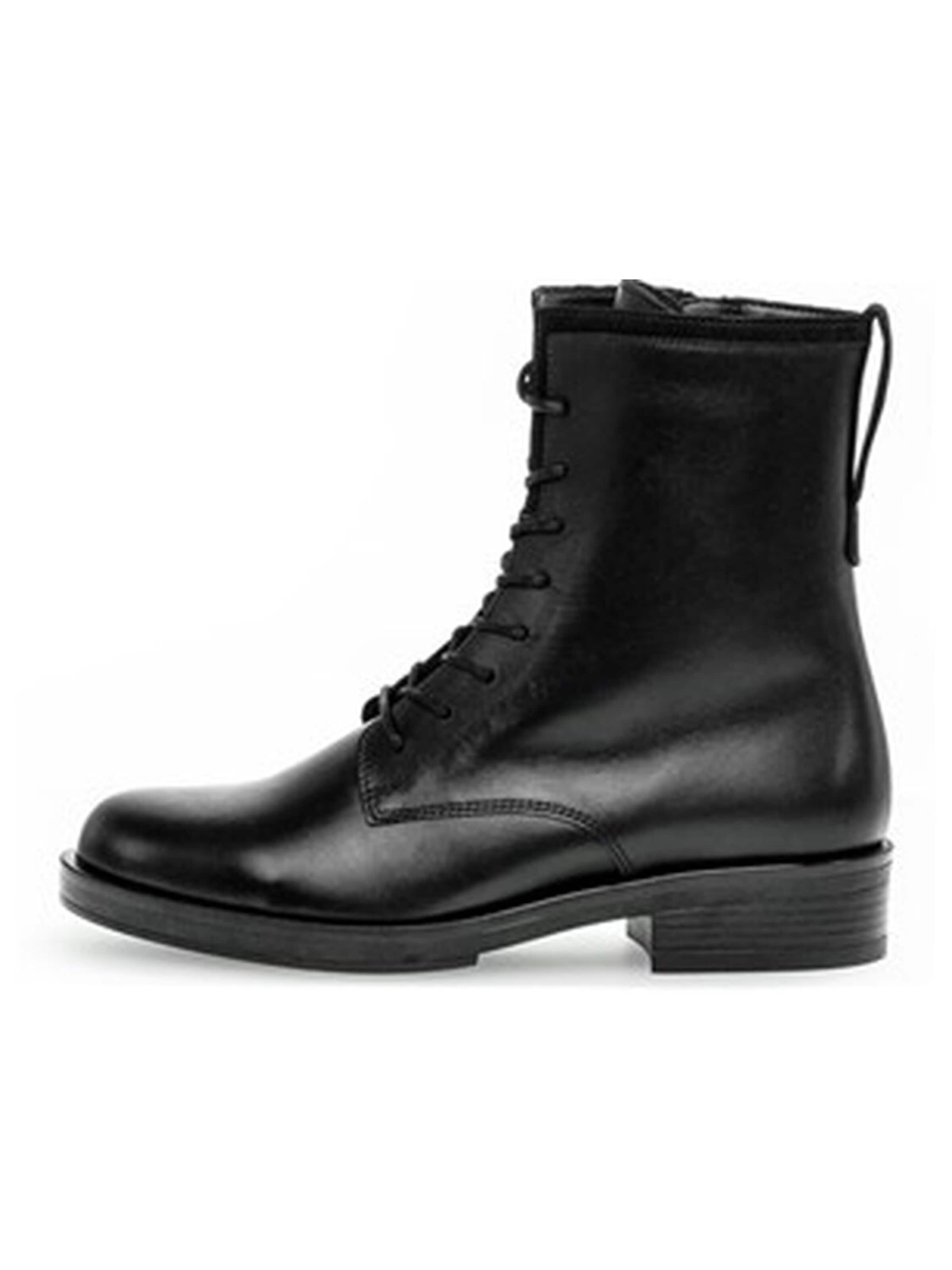 GABOR - Botas 'Schnürstiefelette Damen 71.791.27 Echtleder in schwarz' en negro: frente