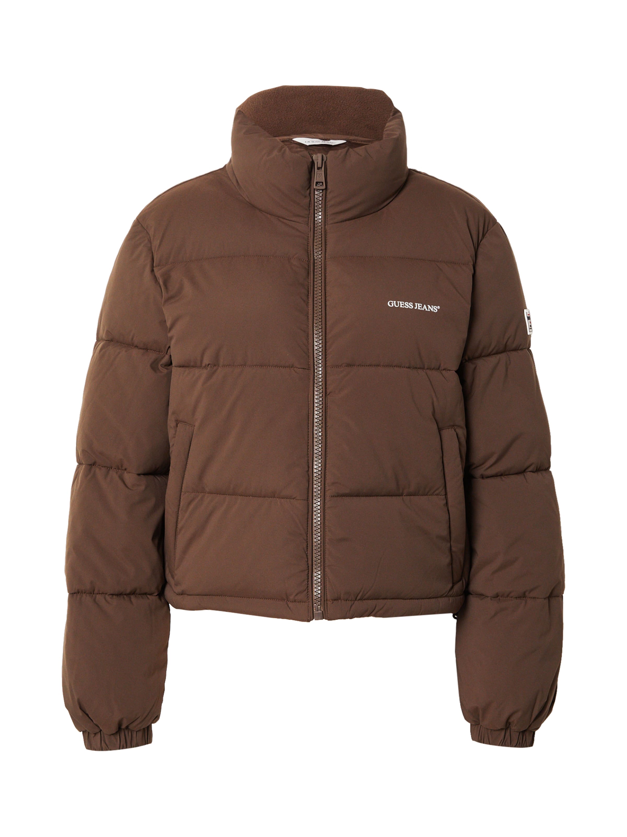 Geacă de iarnă de la GUESS JEANS pe maro: față