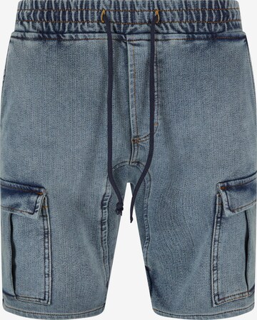 2Y Premium Regular Cargo Jeans in Blue: front