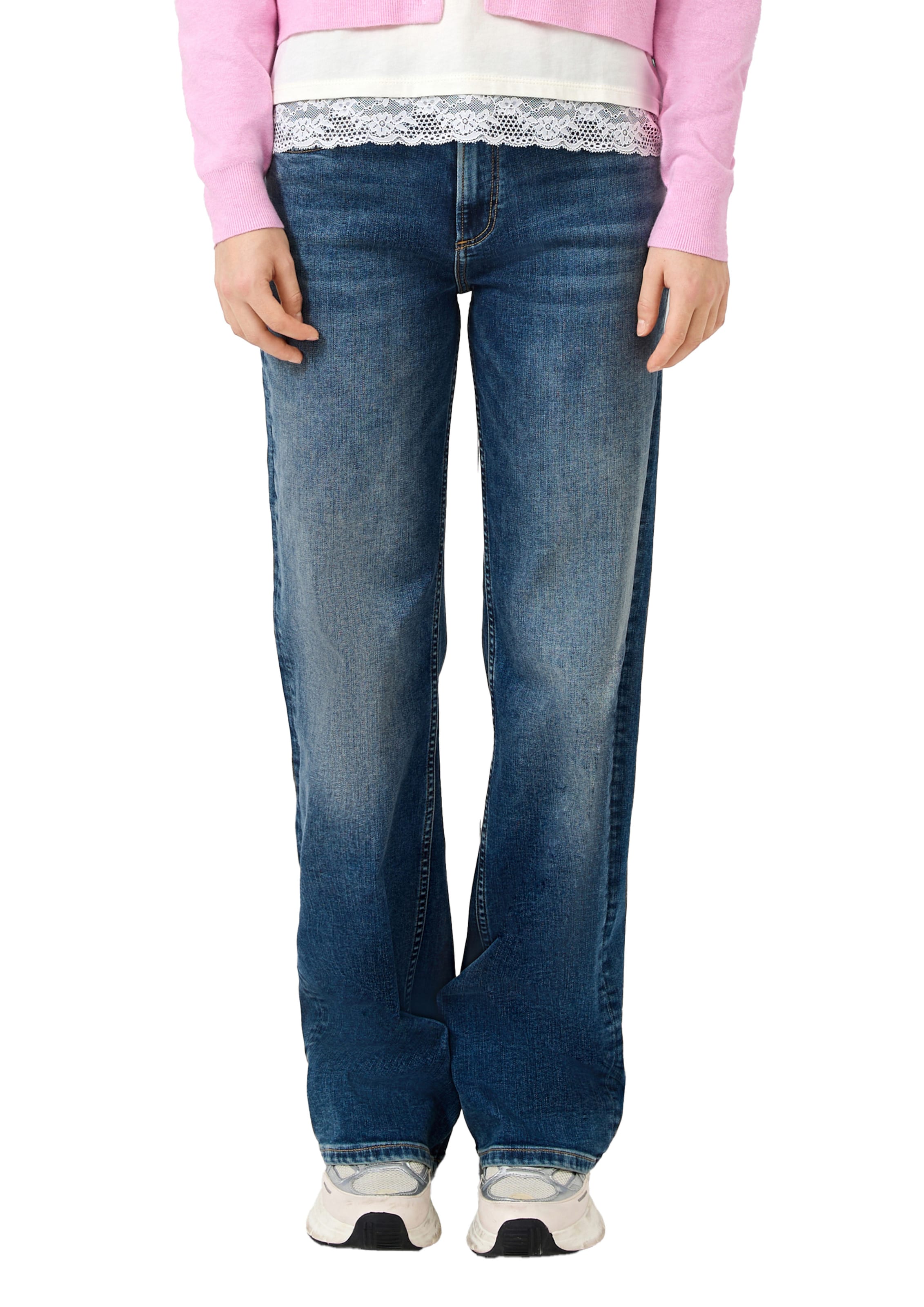 QS Jeans in Blauw: voorkant