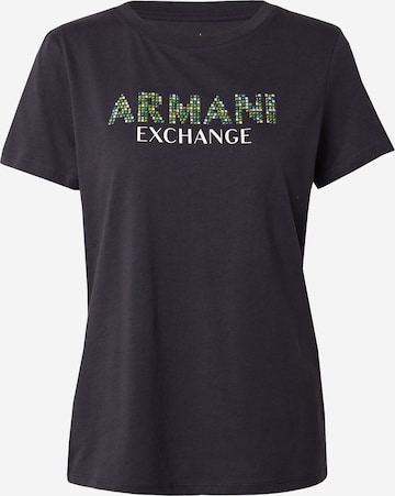 ARMANI EXCHANGE Тениска в синьо: отпред