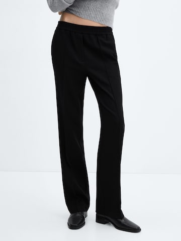 MANGO Regular Pleated Pants 'CHARLI' in Black: front